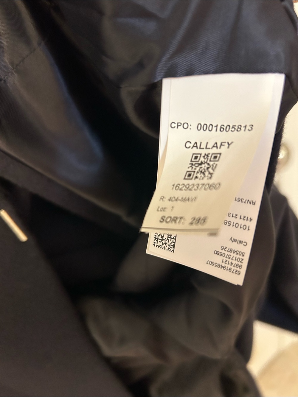 Boss Callafy Cashmere Coat in Dark Blue Size 4 - Picture 11 of 13